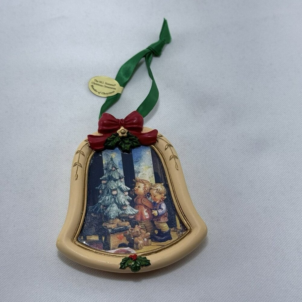 Vintage Danbury Mint Mj Hummel Wonder Christmas Ornament Children Bell Germany